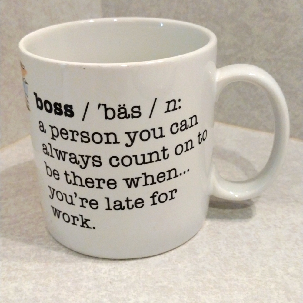 Russ humorous coffee mug.